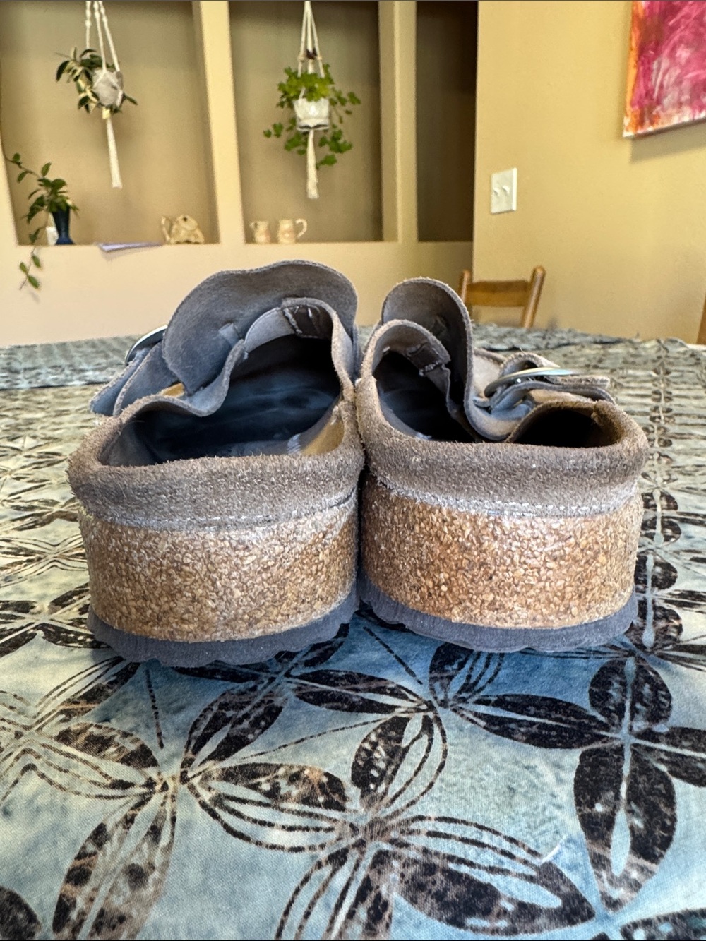 Birkenstock Buckley Suede Buckle Slip-Ons in Taupe - Picture 5 of 6